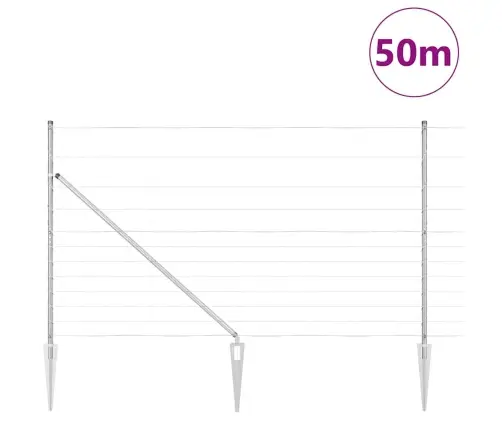 Lauku Žogs 1.4X50 M Cinkots Tērauds Vidaxl