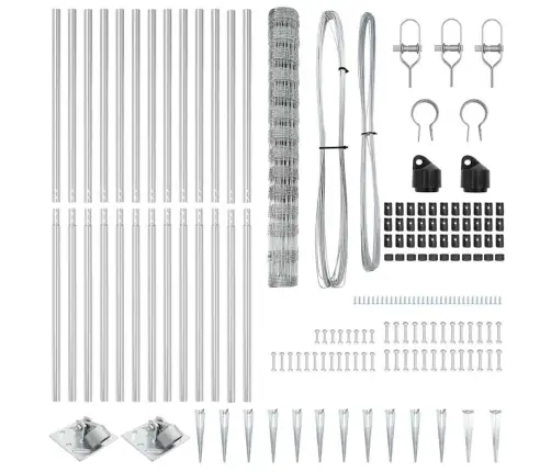 Tvoros Stulpų Rinkinys Sidabro Cinkuota Plienas