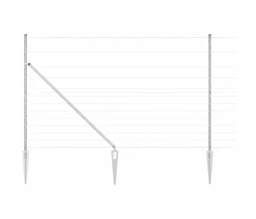 Ganyklų Tvora Sidabro 50 X 1.5 M Galvanizuotas Plienas