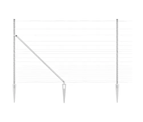 Lauku Žogs 1.5X50 M Cinkots Tērauds Vidaxl