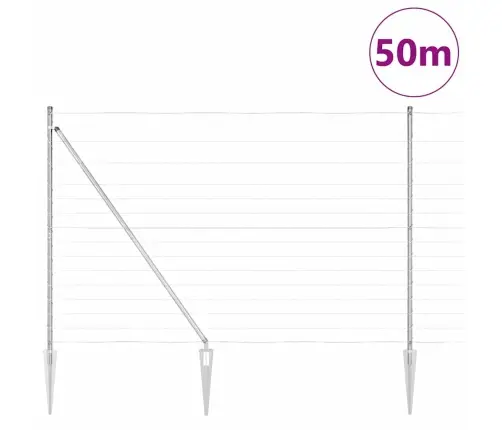 Tvorelės Stulpas Cinkuotas 50 X 1,6 M Plienas