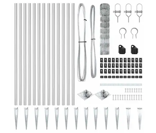 Lauka Žogs 0.8X100 M Cinkots Tērauds Vidaxl