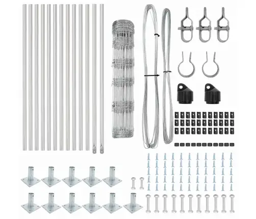 Lauka Žogs 0.8 X 25 M Cinkots Tērauds Vidaxl
