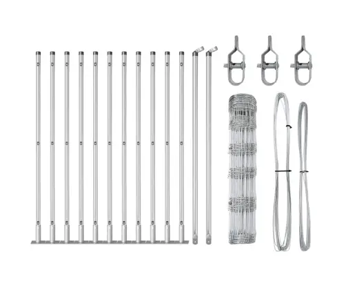 Lauku Žogs 0.8 X 25 M Cinkots Tērauds Vidaxl