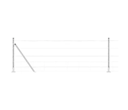 Lauku Žogs 0.8 X 25 M Cinkots Tērauds Vidaxl