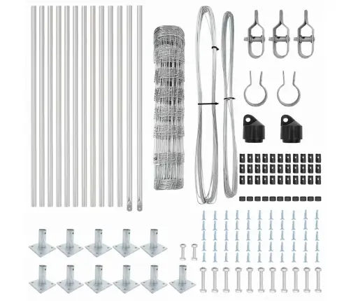 Lauku Žogs 0.8 X 25 M Cinkots Tērauds Vidaxl