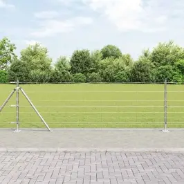Lauku Žogs Sudraba 25 X 0.8 M Cinkots Tērauds Vidaxl