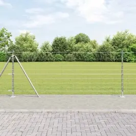 Lauku Žogs Sudraba 25 X 1 M Cinkots Tērauds Vidaxl