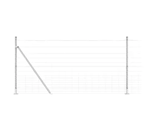Lauka Žogs 1.2X25 M Cinkotā Tērauda Vidaxl