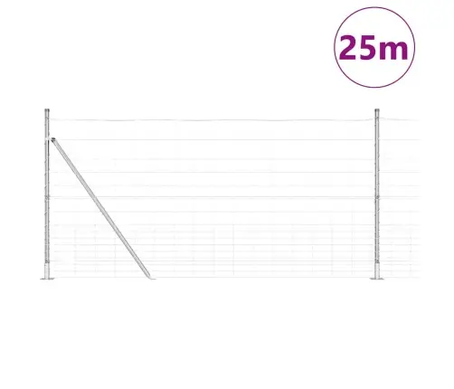 Lauka Žogs 1.2X25 M Cinkotā Tērauda Vidaxl