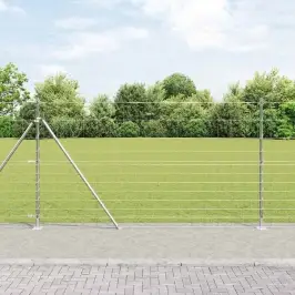 Lauku Žogs Sudraba 25 X 1.4 M Cinkots Tērauds Vidaxl