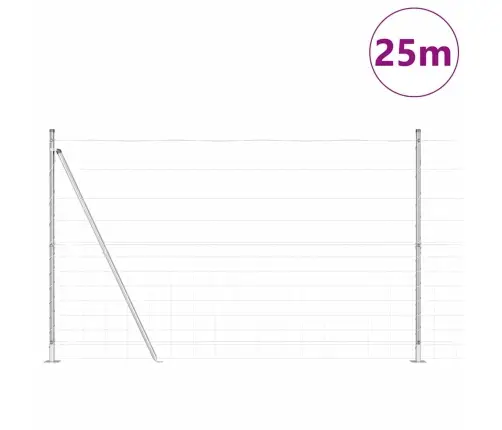 Lauku Žogs 1.5X25 M Cinkots Tērauds Vidaxl