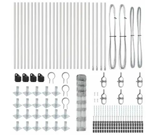 Lauku Žogs 1 X 50 M, Galvanizēts Tērauds Vidaxl