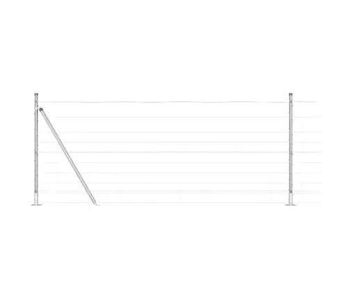 Lauku Žogs 1X50 M Cinkota Tērauda Vidaxl