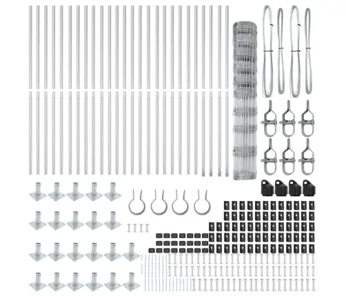Lauka Žogs 1.2X50 M Cinkots Tērauds Vidaxl