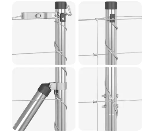 Ganyklų Tvora Sidabro 50 X 1.2 M Galvanizuotas Plienas