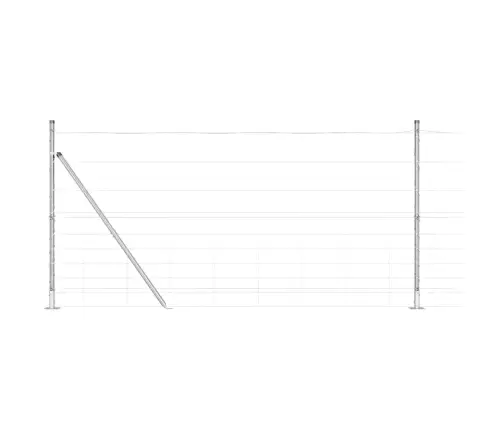 Ganyklų Tvora Sidabro 50 X 1.2 M Galvanizuotas Plienas