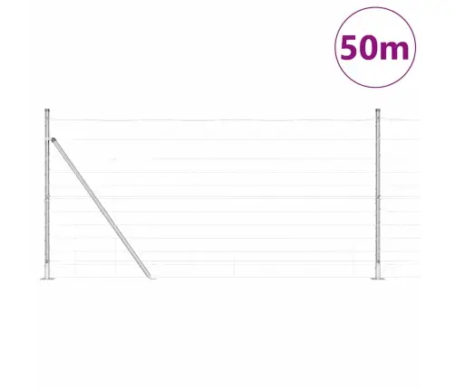 Lauku Žogs 1.2X50 M Cinkots Tērauds Vidaxl