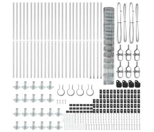 Lauku Žogs 1.2X50 M Cinkots Tērauds Vidaxl