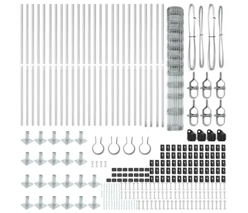 Karjamaa-Aed Hõbedane 50 X 1.4 M Tsingitud Teras