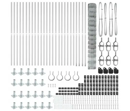 Lauka Žogs 1.4X50 M Cinkots Tērauds Vidaxl