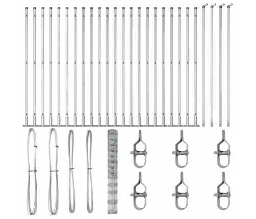 Lauku Žogs 1.5X50 M Cinkots Tērauds Vidaxl