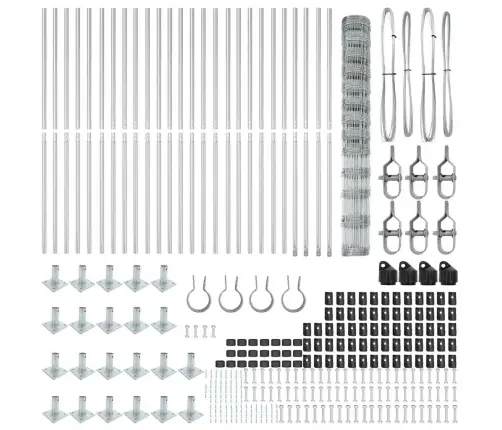 Lauku Žogs 1.5X50 M Cinkots Tērauds Vidaxl
