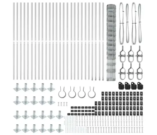 Ganyklų Tvora Sidabro 50 X 1.6 M Galvanizuotas Plienas