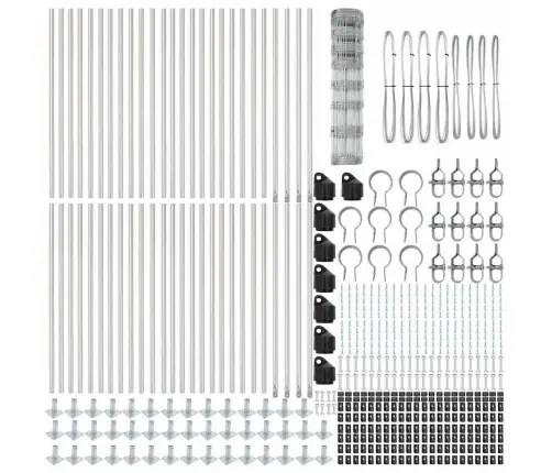 Lauka Žogs 1 X 100 M Cinkots Tērauds Vidaxl