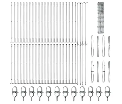 Lauka Žogs 1 X 100 M Cinkots Tērauds Vidaxl