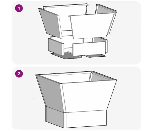 Kvadrātveida Ugunsgrēka Bedrīte 40X40X30 Cm Novecināts Tērauds Vidaxl