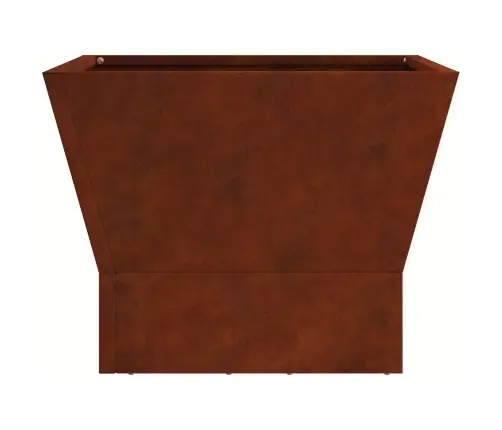 Kvadrātveida Ugunsgrēka Bedrīte 40X40X30 Cm Novecināts Tērauds Vidaxl