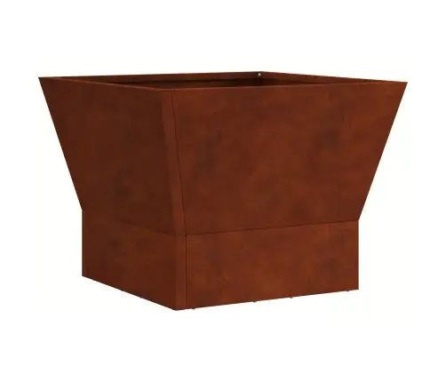 Kvadrātveida Ugunsgrēka Bedrīte 40X40X30 Cm Novecināts Tērauds Vidaxl