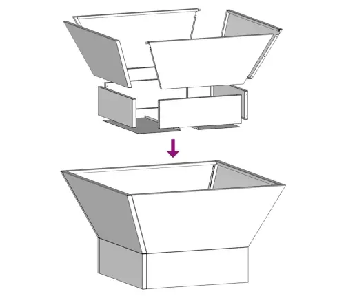 Kvadrātveida Ugunsgrēks Melnā Krāsā 60X60X35 Cm Tērauda Vidaxl