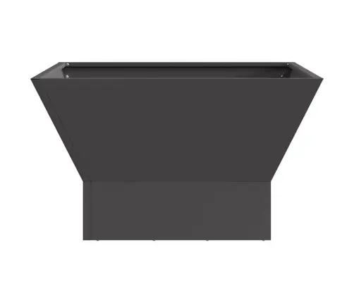 Kvadrātveida Ugunsgrēks Melnā Krāsā 60X60X35 Cm Tērauda Vidaxl