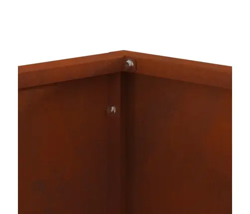 Kvadrātveida Uguns Pits Krāsā 60X60X35 Cm No Novecojusa Tērauda Vidaxl