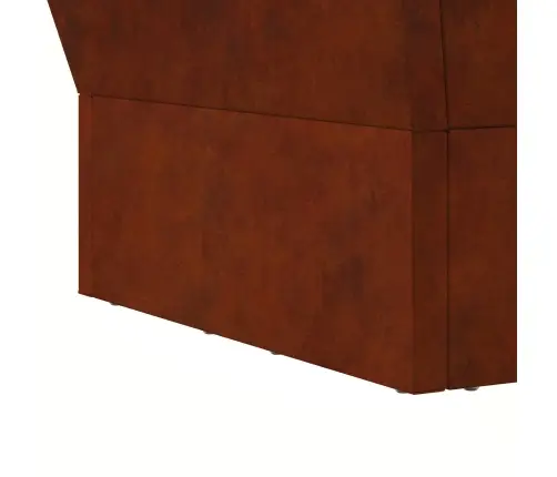 Kvadrātveida Uguns Pits Krāsā 60X60X35 Cm No Novecojusa Tērauda Vidaxl