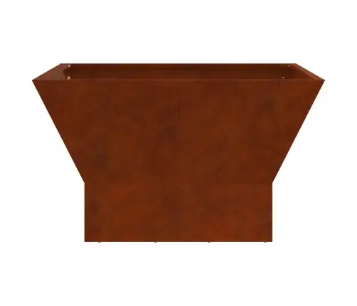 Kvadrātveida Uguns Pits Krāsā 60X60X35 Cm No Novecojusa Tērauda Vidaxl