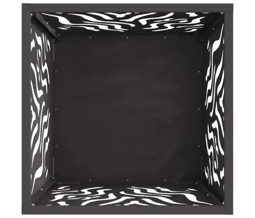 Uguns Bedre Kvadrātveida Melns 40X40X40 Cm Tērauds Vidaxl