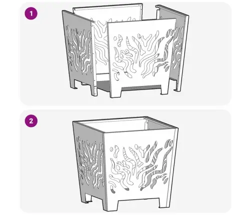 Laužavietė Ruda 40 X 40 X 40 Cm Plienas