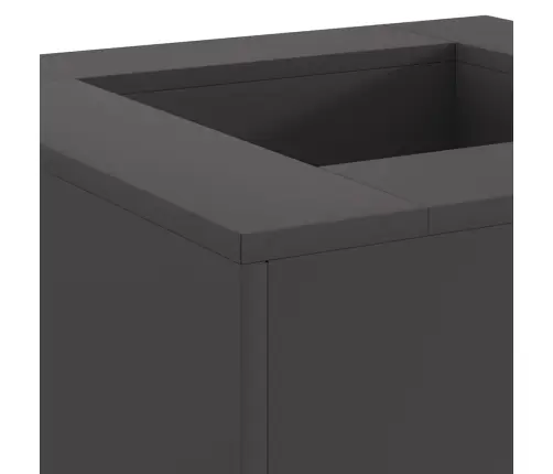 Kvadrātveida Ugunskura Katls Melns 60X60X30 Cm Tērauda Vidaxl