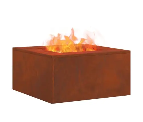 Uguns Bedre Kvadrātveida 60X60X30 Cm Laika Izturīgs Tērauds Vidaxl