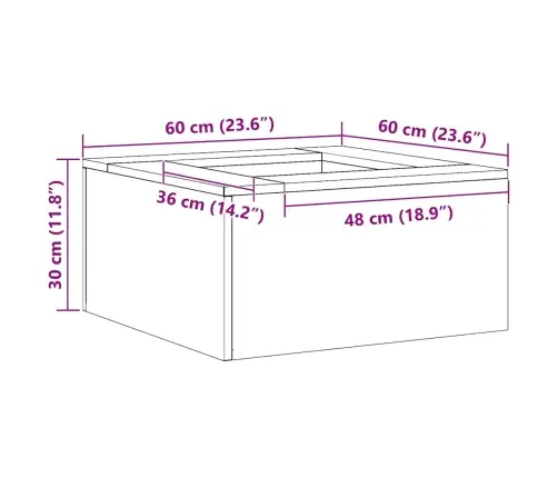 Laužavietė Ruda 60 X 60 X 30 Cm Plienas