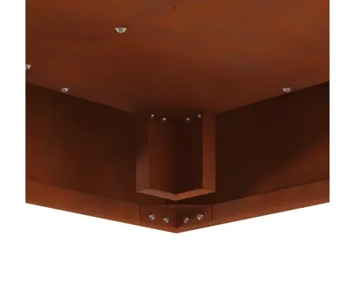 Uguns Bedrīte Kvadrātveida 80X80X40 Cm Laika Izturīga Tērauda Vidaxl