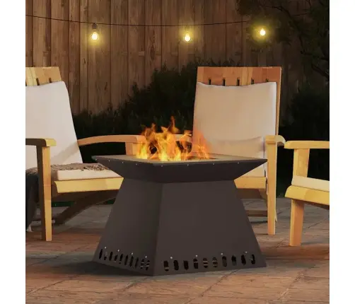 Melnā Ugunsbedre 60X60X50 Cm Tērauds Vidaxl