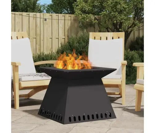 Melnā Ugunsbedre 60X60X50 Cm Tērauds Vidaxl