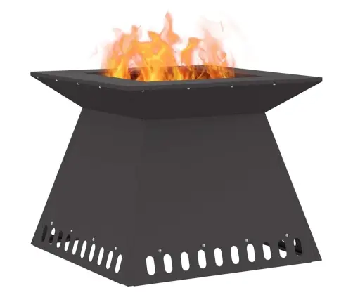 Melnā Ugunsbedre 60X60X50 Cm Tērauds Vidaxl