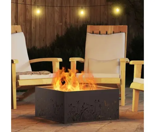 Lõkkekoht Must 60 X 60 X 30 Cm Teras