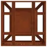 Uguns Bedre Kvadrātveida 60X60X30 Cm Laika Izturīgs Tērauds Vidaxl
