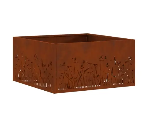 Uguns Bedre Kvadrātveida 60X60X30 Cm Laika Izturīgs Tērauds Vidaxl